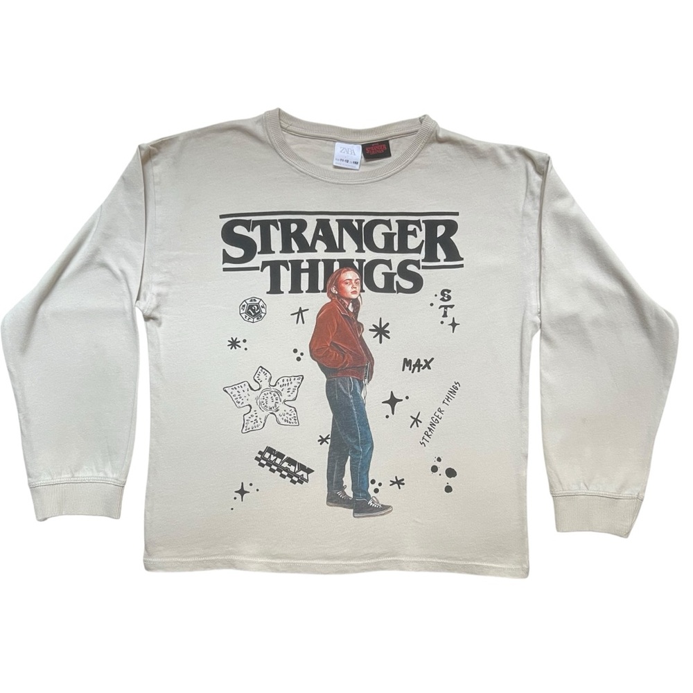 ZARA KIDS STRANGER THINGS MAX MAYFIELD LONG SLEEVE T-SHIRT SIZE 11-12